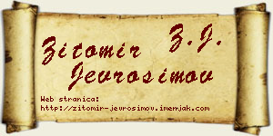 Žitomir Jevrosimov vizit kartica